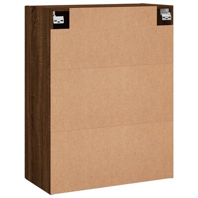 vidaXL Veggskap 2 stk brun eik 69,5x34x90 cm