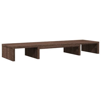 vidaXL Skjermstativ justerbar brun eik 80x24x10,5 cm konstruert tre