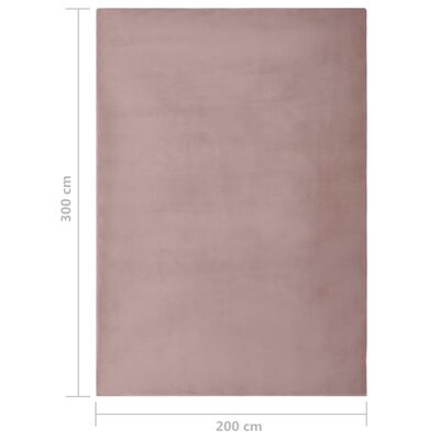 vidaXL Teppe kunstig kaninskinn 200x300 cm gammelrosa