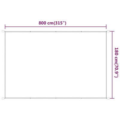 vidaXL Vertikal markise antrasitt 180x800 cm oxfordstoff