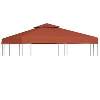 vidaXL Dobbel toppduk til paviljong 310 g/m² 3x3 m terrakotta