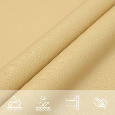 vidaXL Solseil sand 2x2 m 100% polyester oxford