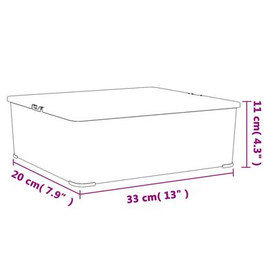 vidaXL Putekasser plast 6 stk 5 L stablebar