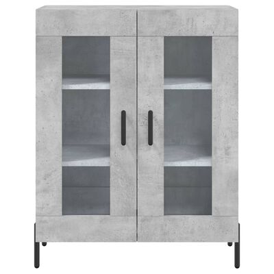 vidaXL Highboard betonggrå 69,5x34x180 cm konstruert tre