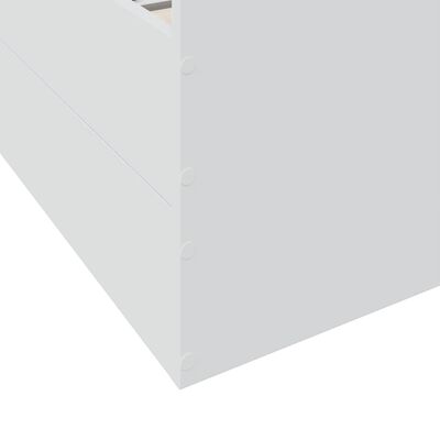 vidaXL Sengeramme med skuffer hvit 120x200 cm konstruert tre