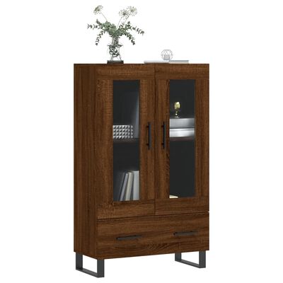 vidaXL Highboard brun eik 69,5x31x115 cm konstruert tre