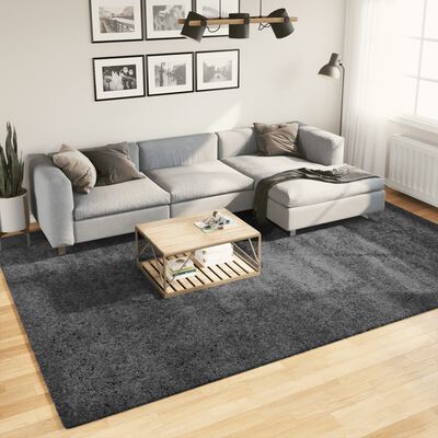 vidaXL Teppe OVIEDO kort luv antrasitt 240x340 cm