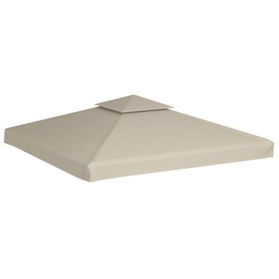 vidaXL Erstatningstrekk for paviljong 310 g/m² beige 3 x 3 m