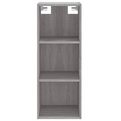 vidaXL Highboard grå sonoma 34,5x34x180 cm konstruert tre