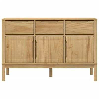 vidaXL Skjenk FLORO voksbrun 114x43x74 cm heltre furu