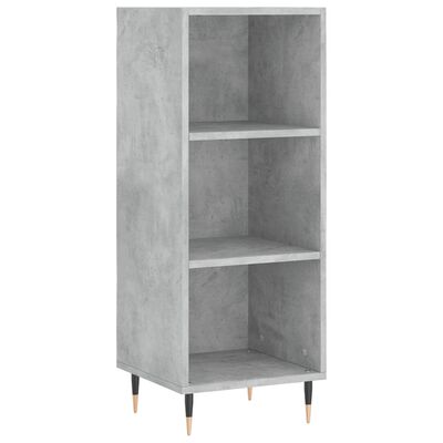 vidaXL Highboard betonggrå 34,5x34x180 cm konstruert tre