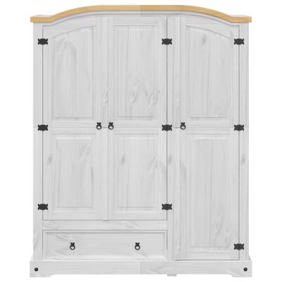 vidaXL Garderobe Corona hvit 151,5x52x186 cm heltre furu