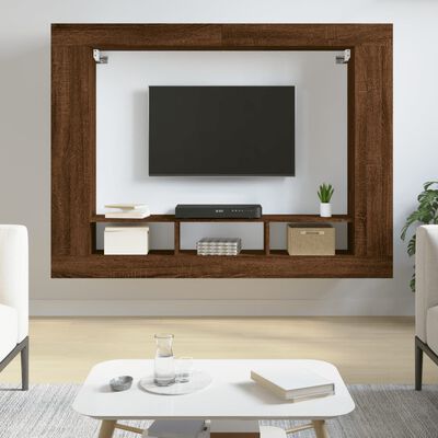 vidaXL TV-benk sonoma eik 152x22x113 cm konstruert tre