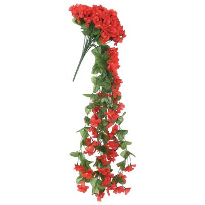 vidaXL Blomsterkranser for jul 3 stk rød 85 cm