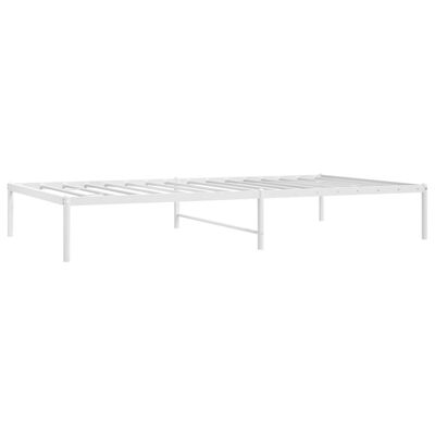 vidaXL Sengeramme i metall hvit 75x190 cm