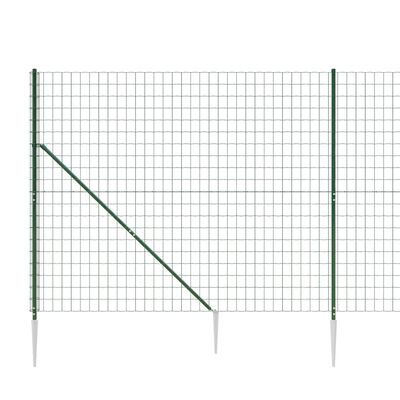 vidaXL Nettinggjerde med stolpespyd grønn 1,8x10 m