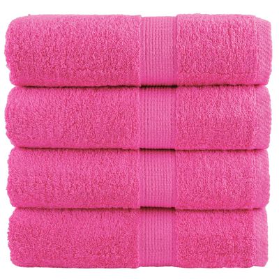 vidaXL Premium vaskekluter SOLUND 4 stk rose 30x30 cm 600 g/m2