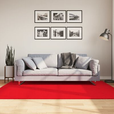 vidaXL Teppe OVIEDO kort luv rød 140x200 cm