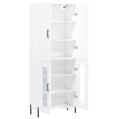 vidaXL Highboard hvit 69,5x34x180 cm konstruert tre