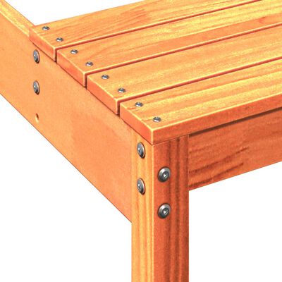vidaXL Piknikbord voksbrun 110x134x75 cm heltre furu