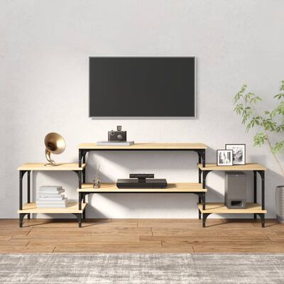 vidaXL TV-benk sonoma eik 157x35x52 cm konstruert tre