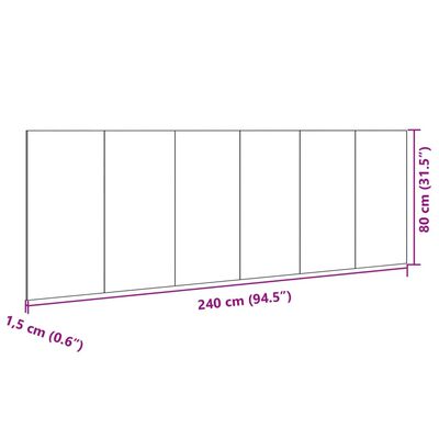 vidaXL Hodegavl med skap sonoma eik 240 cm konstruert tre