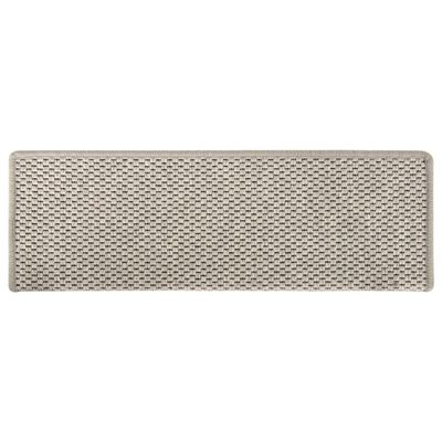 vidaXL Selvklebende trappematter sisal-utseende 15 stk 65x21x4 cm sølv