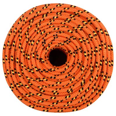 vidaXL Båttau oransje 10 mm 250 m polypropylen