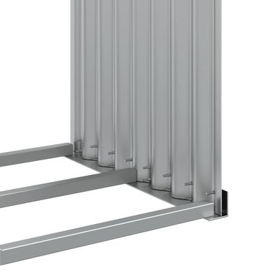 vidaXL Vedholder antrasitt 120x45x210 cm galvanisert stål