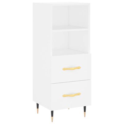 vidaXL Highboard hvit 34,5x34x180 cm konstruert tre