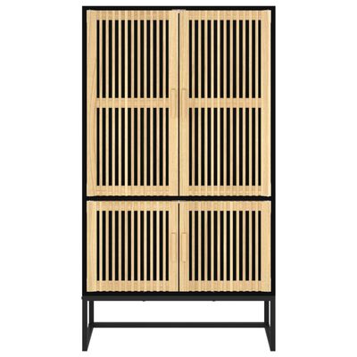 vidaXL Highboard svart 70x35x125 cm konstruert tre