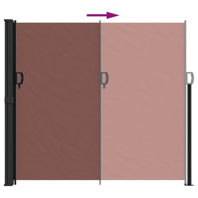 vidaXL Uttrekkbar sidemarkise brun 180x300 cm