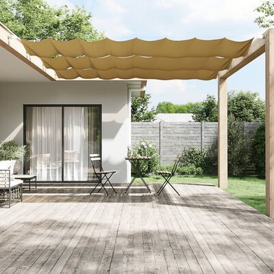 vidaXL Vertikal markise beige 60x600 cm oxfordstoff