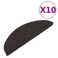 vidaXL Selvklebende trappematter 10 stk svart 65x22,5x3,5 cm