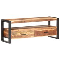 vidaXL TV-benk 120x35x45 cm heltre med honningfinish