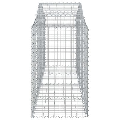 vidaXL Gabionkurver buede 30 stk 200x50x80/100 cm galvanisert jern