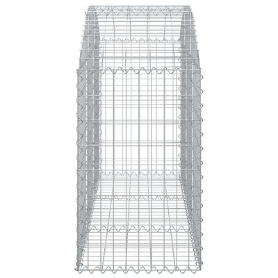 vidaXL Gabionkurv buet 150x50x80/100 cm galvanisert jern