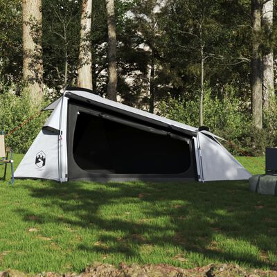 vidaXL Tunneltelt for camping 2 personer hvit blendingsstoff vanntett