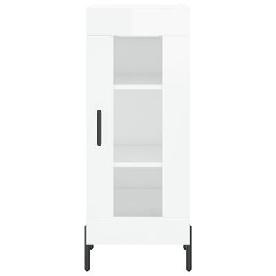 vidaXL Highboard høyglans hvit 34,5x34x180 cm konstruert tre