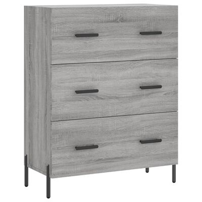 vidaXL Highboard grå sonoma 69,5x34x180 cm konstruert tre