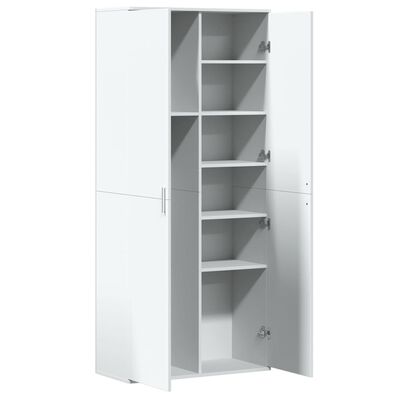 vidaXL Highboard hvit 80x35x180 cm konstruert tre