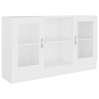 vidaXL Vitrine hvit 120x30,5x70 cm konstruert tre