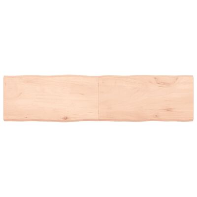 vidaXL Bordplate 160x40x(2-4) cm ubehandlet heltre eik naturlig kant