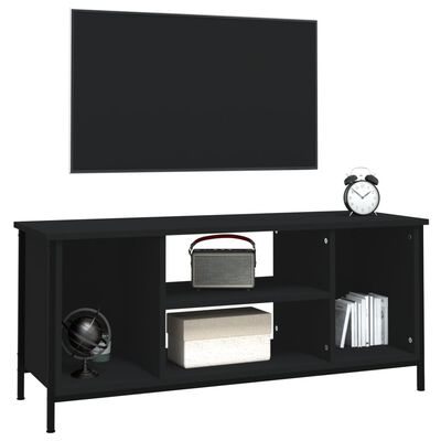 vidaXL TV-benk svart 102x35x45 cm konstruert tre