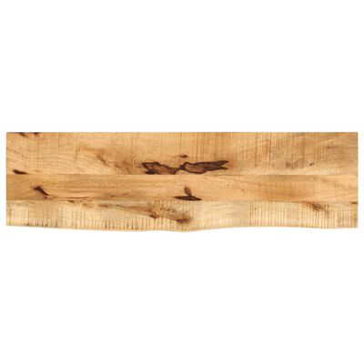 vidaXL Bordplate 110x30x2,5 cm naturlig kant grovt heltre mangotre