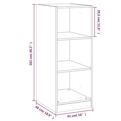 vidaXL Garderobe brun eik 48x41x102 cm konstruert tre