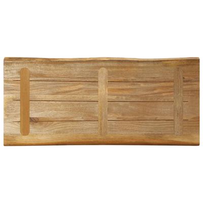 vidaXL Bordplate naturlig kant 90x40x2,5 cm grovt heltre mangotre