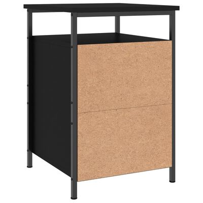 vidaXL Nattbord 2 stk svart 40x42x60 cm konstruert tre