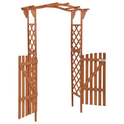 vidaXL Pergola med port 116x40x204 cm heltre gran