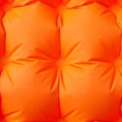 vidaXL Selvoppblåsende campingmadrass med pute for 1 person oransje